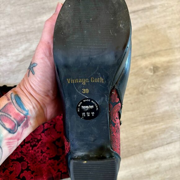 Jacquard Boots Gothic Steampunk Pirate - Picture 3 of 4